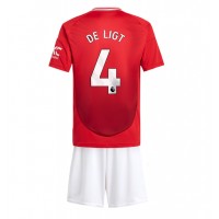 Manchester United Matthijs de Ligt #4 Replica Home Minikit 2024-25 Short Sleeve (+ pants)